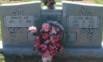 [Edward] Abe and Clara Belle Self Tombstone