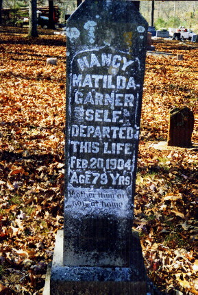 Tombstone of Nancy Garner Self