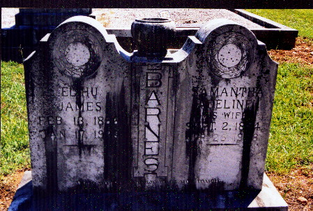 Tombstone of Samantha Adeline (Self) (Burch) Barnes