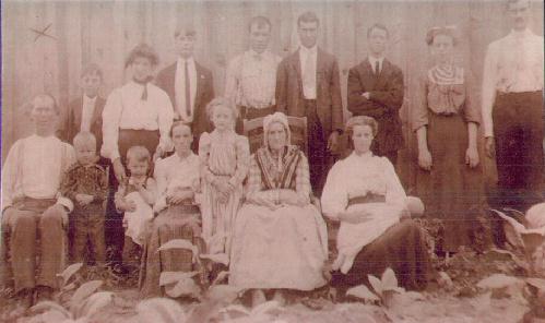 John Casper Self family, about 1908