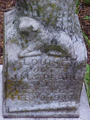 Tombstone of Louise Self (1927-1930)