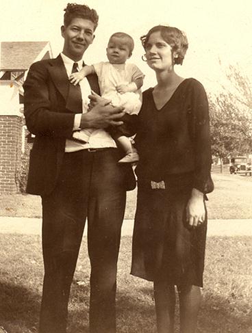Luther Self, wife, and child