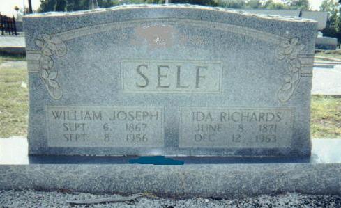 Gravesite of William Joseph Self (1867-1956)